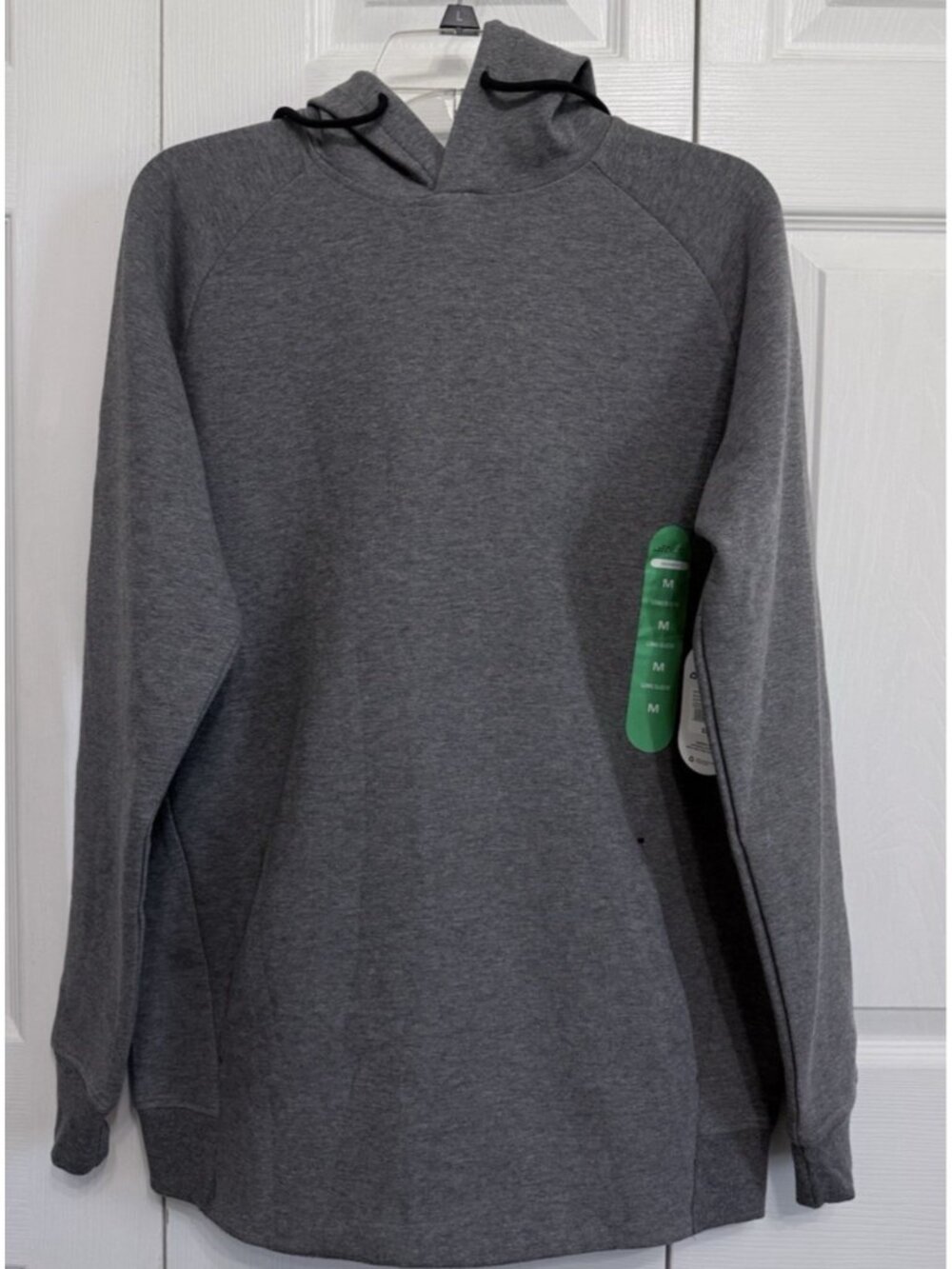 BCG Men's Moisture Wicking Hooded Pullover Hoodie Blue Size L Long Sleeve Grey